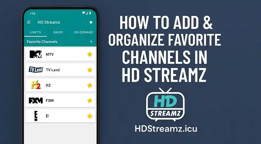 How to Add & Organize Favorite Channels in HD Streamz