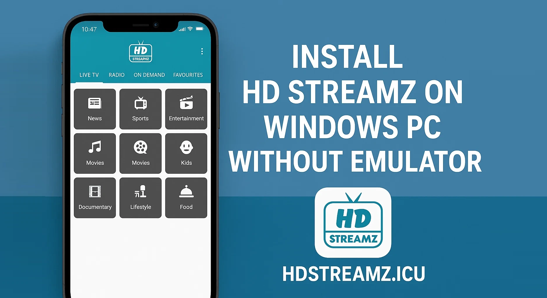 Install HD Streamz on Windows PC Without Emulator